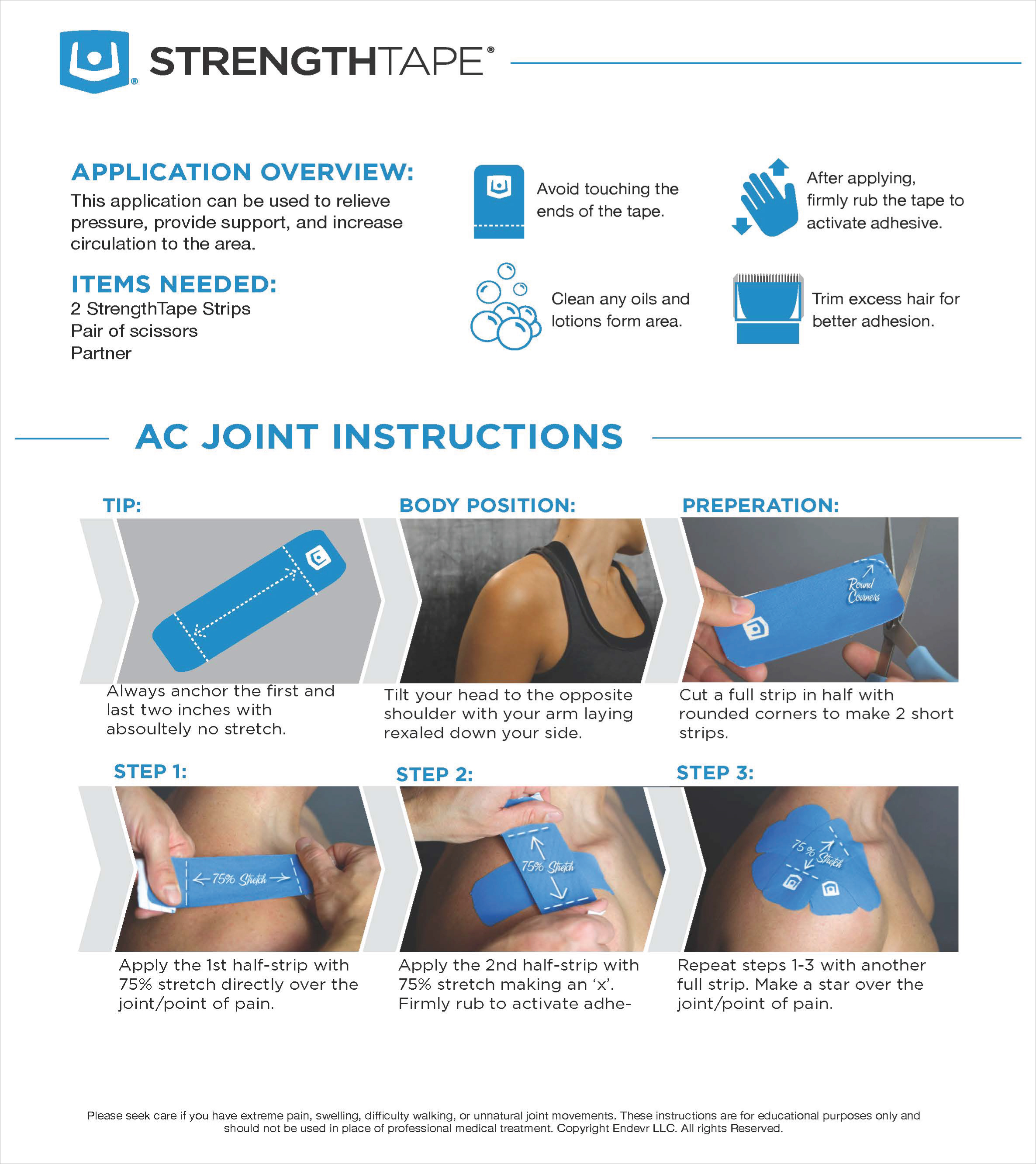 StrengthTape AC Joint Taping Instructions