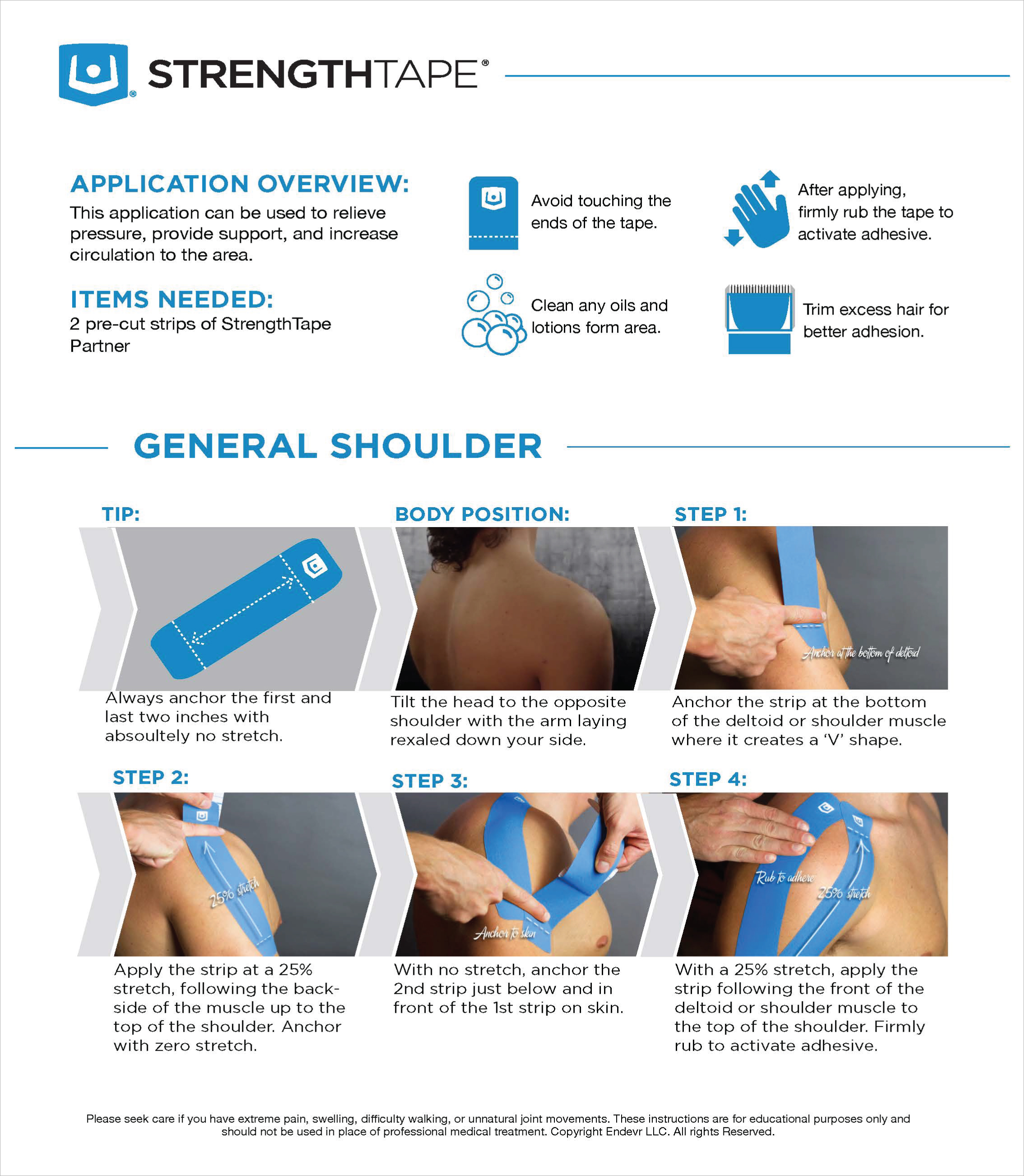 StrengthTape General Shoulder Taping Instructions
