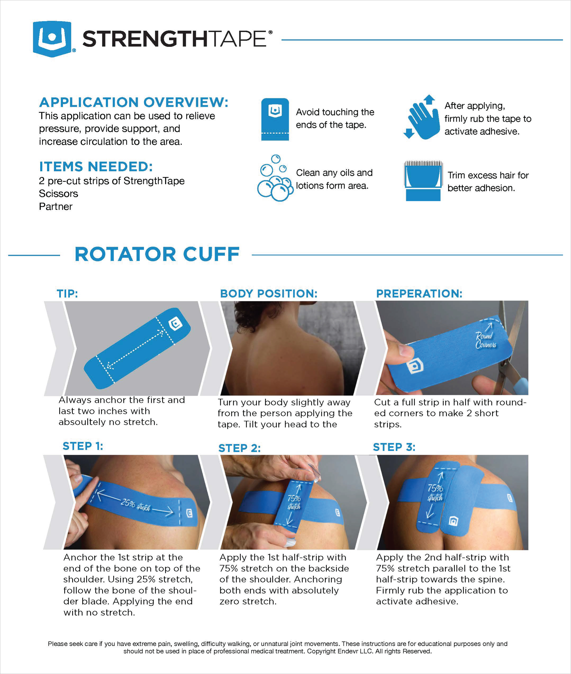 StrengthTape Rotator Cuff Taping Instructions
